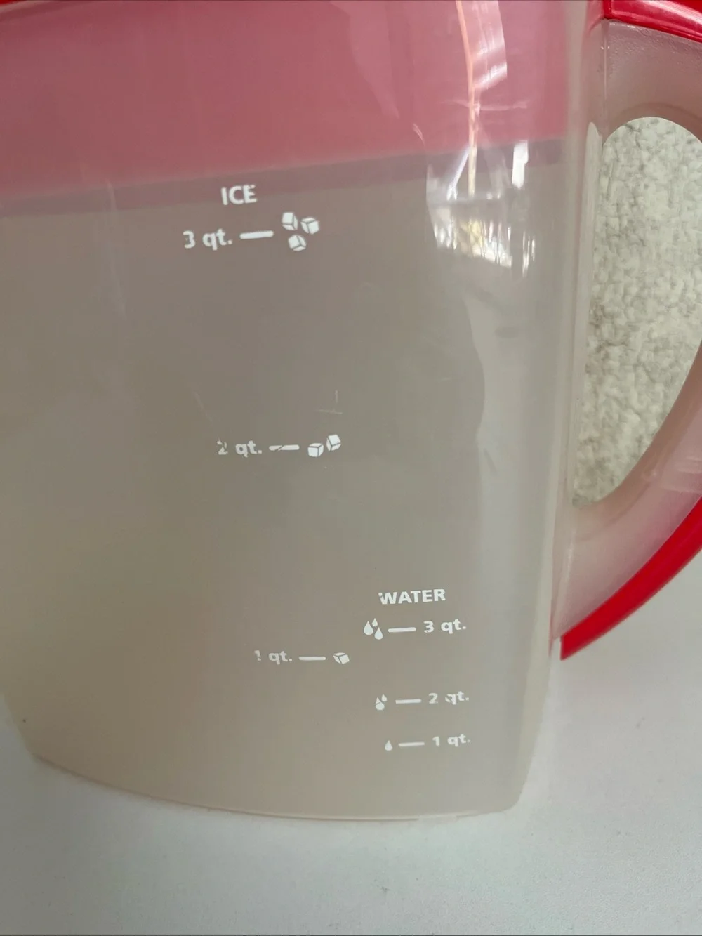 Mr Coffee Iced Tea Replacement Pitcher TM 75 Red Lid 3 Quart Square Plastic